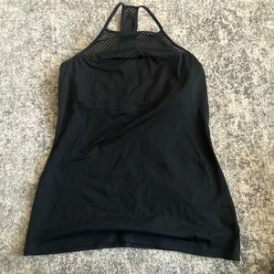 Black Halter Activewear Top